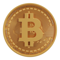 bitcoin cryptocurrency 3d rendering png