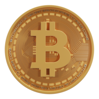 bitcoin cryptocurrency 3d render png