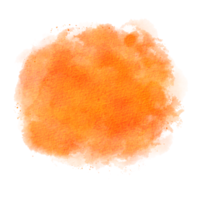 Orange Splash Watercolor Paint png