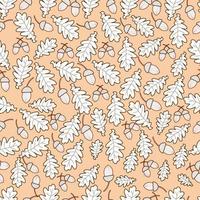 Seamless pattern contour leaves. vector