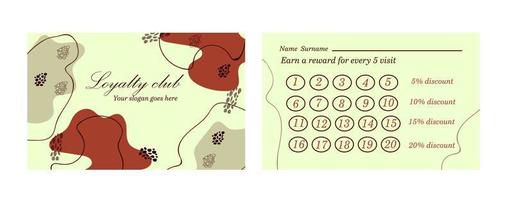 boho style loyalty card250722 vector