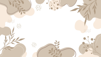 Aesthetic Floral flower background in earth tone color png