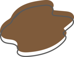 illustrazione disegnata a mano di forme di blob organici png