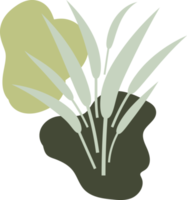 illustration de design plat dessiné à la main feuille florale png