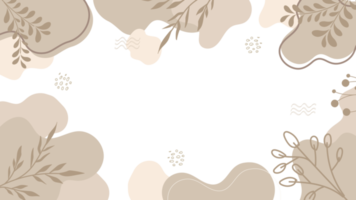Aesthetic Floral flower background in earth tone color png