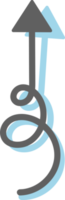 ilustración de diseño plano de icono de formas de flecha png