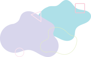 illustrazione disegnata a mano di forme di blob organici png