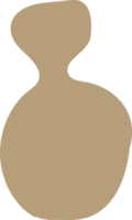 forma de jarrón nórdico con elemento de hojas, ilustración de jarrón mínimo png