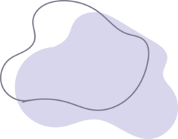 organiska blob former handritad illustration png