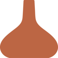 forme de vase nordique avec élément de feuilles, illustration de vase minimale png