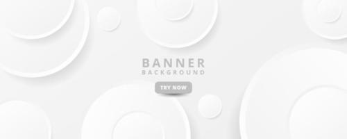 fondo de banner, colorido, gradación elegante, blanco brillante y gris vector