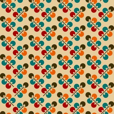 Mid century modern geometric branches seamless pattern. Retro background for home decor, textile, wallpaper and wrapping paper