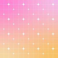 Grainy vector mesh gradient with white retro stars. Abstract background in y2k aesthetic