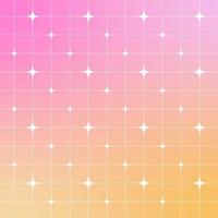 Grainy vector mesh gradient with white retro stars. Abstract background in y2k aesthetic