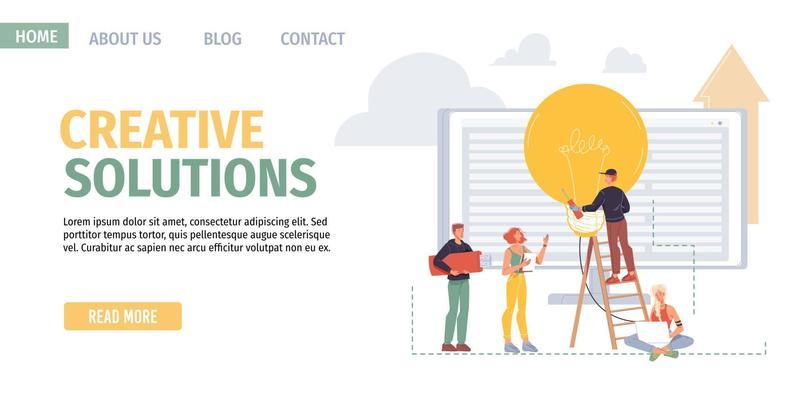 Workflow of business people flat vector illustration concept