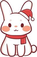 Christmas Cartoon Illustration Cute Kawaii Character Anime vector