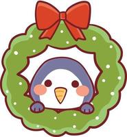 Christmas Cartoon Illustration Cute Kawaii Character Anime vector