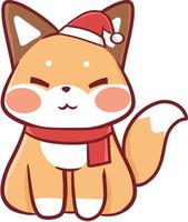 Christmas Cartoon Illustration Cute Kawaii Character Anime vector