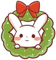 Christmas Cartoon Illustration Cute Kawaii Character Anime vector