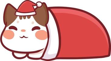 ilustración de dibujos animados de navidad lindo personaje kawaii anime vector