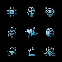 Artificial Intelligence Icon Template vector