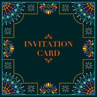 Indian  wedding invitation card template vector