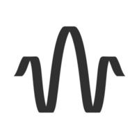 Parallel sound waves glyph icon. Silhouette symbol. Digital soundwave. Voice recording, radio signal logotype. Soundtrack, playing frequency. DJ equalizer. Negative space. Vector isolated illustration