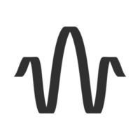 Parallel sound waves glyph icon. Silhouette symbol. Digital soundwave. Voice recording, radio signal logotype. Soundtrack, playing frequency. DJ equalizer. Negative space. Vector isolated illustration