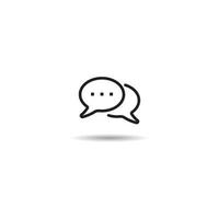 Speech bubble icon vector