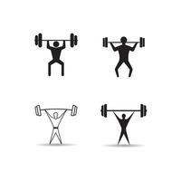 lifting weights icon vector illustration design template