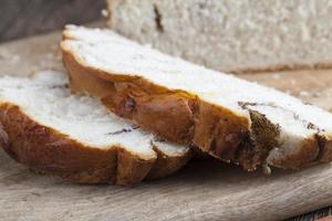 bread with cinnamon powder filling photo