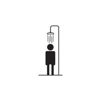 Shower man icon vector