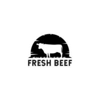 Fresh Beef Logo design vector illustration isolated background