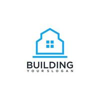 Building logo design vector illustration isolated on white background