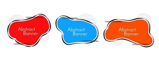 Abstract modern geometric design colorful shape banners set vector