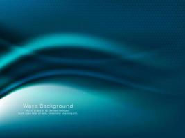 Abstract blue wave design modern background vector