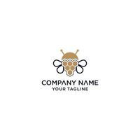 bee logo concept vector illustration isolated background