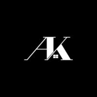 a k initial  vector illustration isolated background