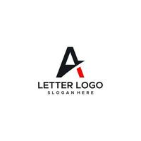 Letter A logo design vector illustration isolated on white background