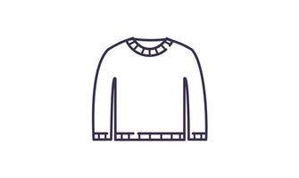 Esquema de suéter, diseño de ilustraciones vectoriales vector