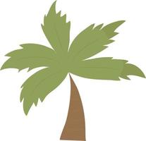 Palm trees with shadow isolated on white. Vector illustration