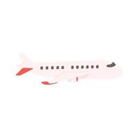 Passenger plane flying in the sky side view. travel concept vector