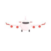 Passenger plane flying in the sky side view. travel concept vector