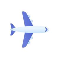 Passenger plane flying in the sky side view. travel concept vector