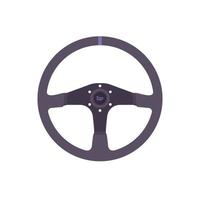 Steering Wheel Flat Illustration. Clean Icon Design Element on Isolated White Background vector