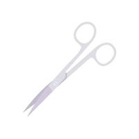 Surgical Scissors Flat Illustration. Clean Icon Design Element on Isolated White Background vector