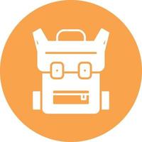 Backpack Glyph Circle Multicolor vector