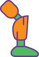 Prosthesis Line Filled Two Color vector