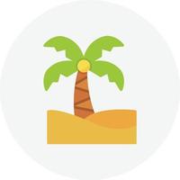 Palm Tree Flat Circle vector