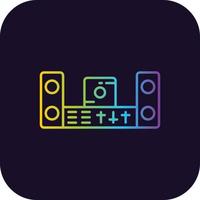 Music System Gradient Icon vector